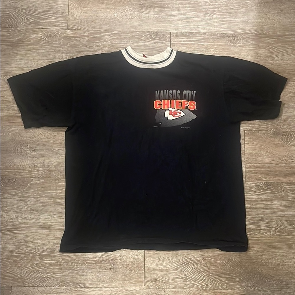 Vintage jostens 1992 Kansas City chiefs size xl black short sleeve tee shirt top